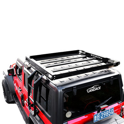 4×4 オフロード アルミ合金 屋根ラック 荷物 カー 屋根バスケット 黒 1455*1425*113mm