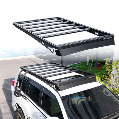 ユニバーサル 4X4 ベース バッグ トレイ アルミ合金 黒 貨物 カーゴ バスケット 屋根ラック