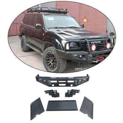 ランドクルーザー LC100 ブラック スチール フロント バンパー 直接ピックアップ トラック OEM パフォーマンス