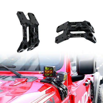 CNC加工 アルミ合金 A 柱 Led Spot Light Brackets for Jeep Wrangler JL JT 製造されたアルミ合金
