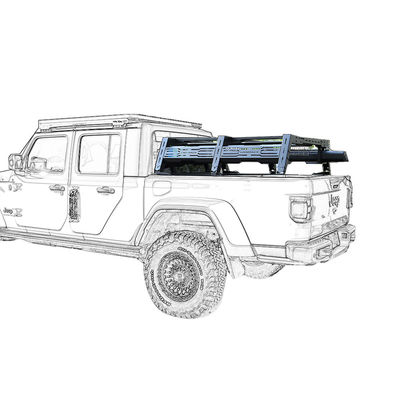ユニバーサル 4x4 トラックベッドフレームラック 紫外線抵抗式ピックアップラック