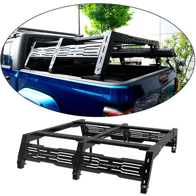 ホット販売 ユニバーサル 4x4 調整可能な防水鋼ピックアップ トラックの屋根ラック トッパー梯子 ベッドラック
