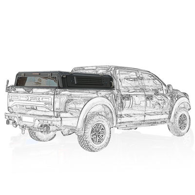 防水型黒色4×4 アルミ カーニッジ フォード レンジャー/ラプター T6/T7/T8 ハードトップ トラック