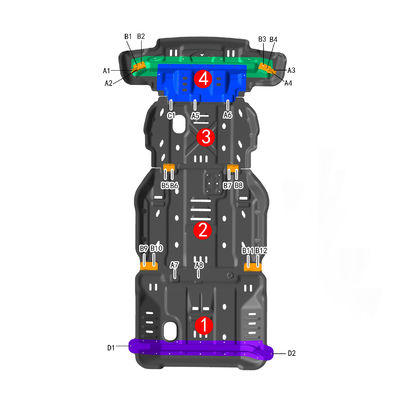 Ram 1500 スキッドプレート ユニバーサル 装着 エンジン 高級自動車部品のための下部保護プレート