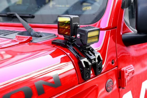 オフロードカー・ラングラー JL A 柱型ライト・フッド 座り ブラケット アルミ合金 235*130*100mm