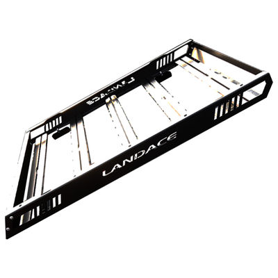 黒色 1455x1425x113MM ユニバーサル カー・屋根バスケットラック サイドラダー アルミ合金