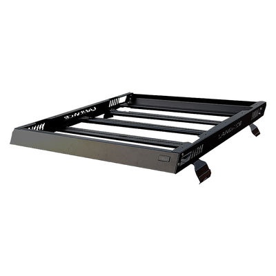 黒色 1455x1425x113MM ユニバーサル カー・屋根バスケットラック サイドラダー アルミ合金
