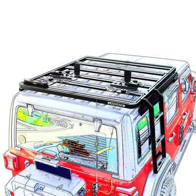 テイルゲート・レッダー スチール ブラック・パウダーコーティング サイド・レッダー For WranglerJL カー・フィットメント JEEP