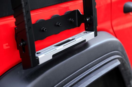 2018- WranglerJK WranglerJL CNC機械製 黒色折りたたみサイドレッダー ルビコン・ジープ