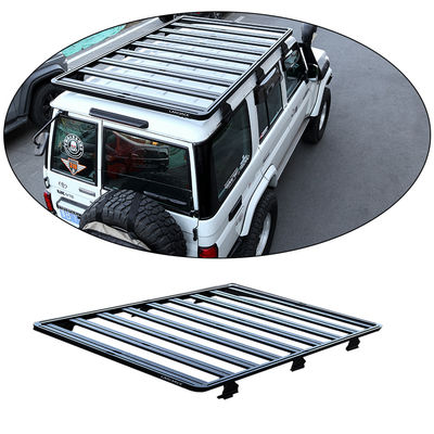 オフロードランドクルーザー LC76シリーズ 4x4 屋根ラックマウント 黒 AL6063 SS304 トヨタ用