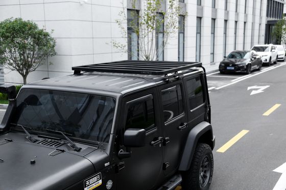 ブラック アルミ合金 屋根ラック クロスバー プラットフォーム 2023 4x4 Wrangler JK ストレージスペースを拡大