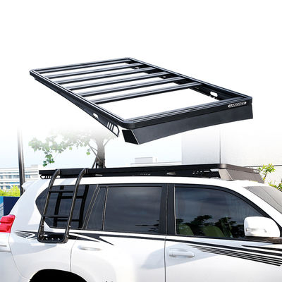 耐久性黒色ユニバーサル 4X4 プラド ランドクルーザー Lc200 トヨタ用の屋根レールラックバスケット