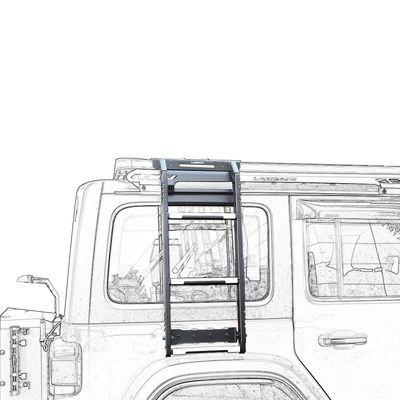 黒アルミ合金 屋根ラック タンク300用のサイド梯子 4x4車両にぴったり