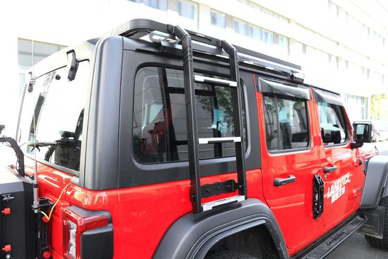 屋根マウント 4*4 オフロード 自動車 自動車部品 ステール ブラック 屋根ラック 2 サイド 階段 ジープ ラングラー Jl