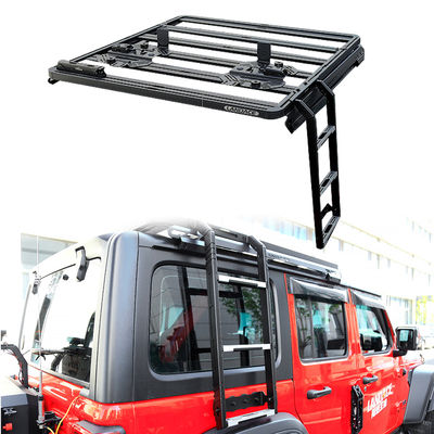 紫外線耐性電泳用粉末で覆われた車梯 ジープ・ラングラーJL JK用の屋根ラック