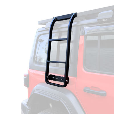 2013-2017 Jeep Wrangler JL JK 屋根ラックとテールゲートへのアクセスのためのブラックサイド梯子