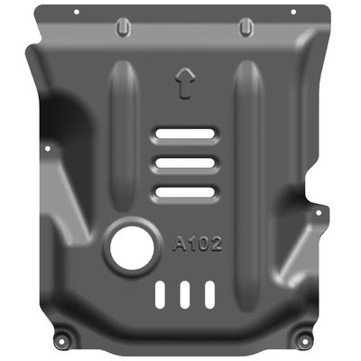 アルファ・ロメオ・ジウリア エンジン保護用黒色のマグネシウム・アルミニウム合金スキッドプレート