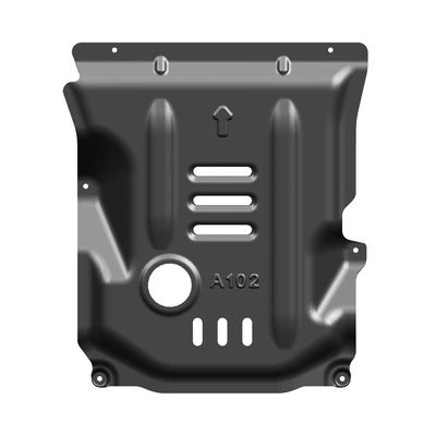 アルファ・ロメオ・ジウリア エンジン保護用黒色のマグネシウム・アルミニウム合金スキッドプレート