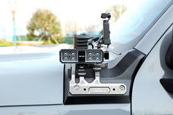 カーボン・スティール・ランダース・ブラック・パウダー・コーティング・ライト・マウント・ブレーケット