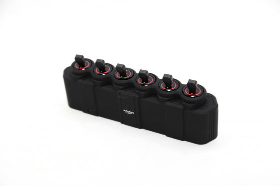 6 ギャング スイッチ パネル 電子 リレーシステム サーキット コントロール ボックス 防水 フィューズ リレー ボックス ワイヤリング ハーネス ラベルステッカー