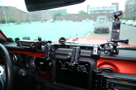 JEEP 自動車フィットメント アルミニウム合金 携帯電話ホルダー用のセンターコンソール ブレーキット 黒