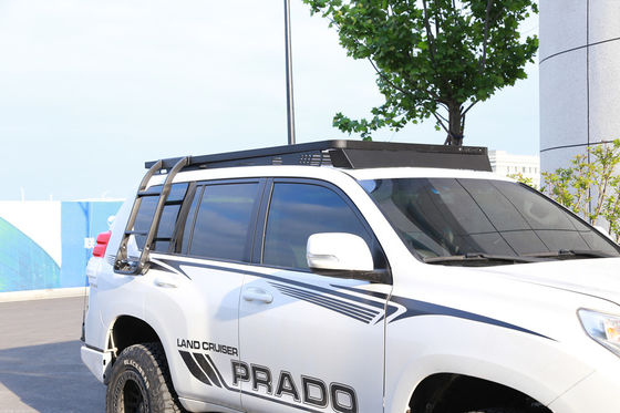 LC150 向け 200kg 負荷容量 屋根ラック 直接粉末塗装 黒アルミ合金