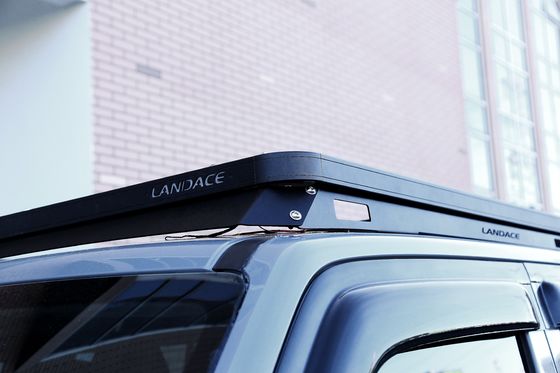 ランドース ロゴ 4x4 車両 エクステリア アクセサリー アルミ ウインドフェアリング 屋根 棚 托盤 プラットフォーム バッグ タンク 300 黒