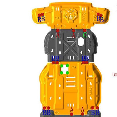 OEM 承認 マンガンアルミニウム合金 RAM 3D 車両の下装甲 シャーシ スキッドプレート
