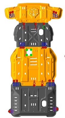 2011-2019 RAM トランスミッション カービーの底部 スプラッシュガード ランドース 車両 エクステリアアクセサリー