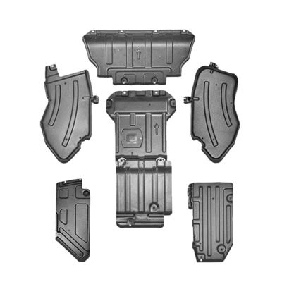Wrangler JK JL オフロード 4X4 アクセサリー用のエンジンカバーの下の銀アルミニウム合金