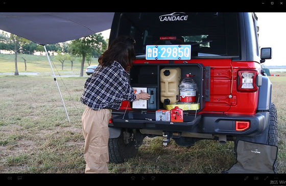 Jeep JL JR JR Wrangler JKのオフロードアップグレードと変更のためのバックドアストレージボックス