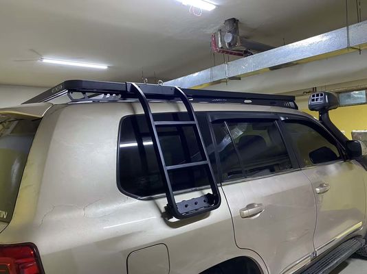 黒アルミニウム合金 屋根ラック 4ランナー用のバスケットをマウント 車屋根オフロードアクセサリー